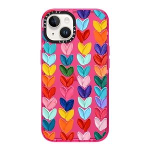 Clear Polka Daub Hearts for IPhone 15 Pro Max